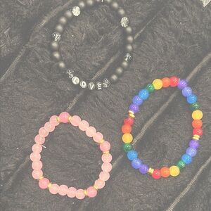 3 handmade bracelet bundle